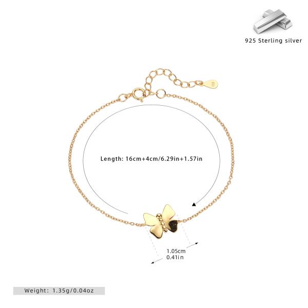 Butterfly Charm Gold-Tone Bracelet