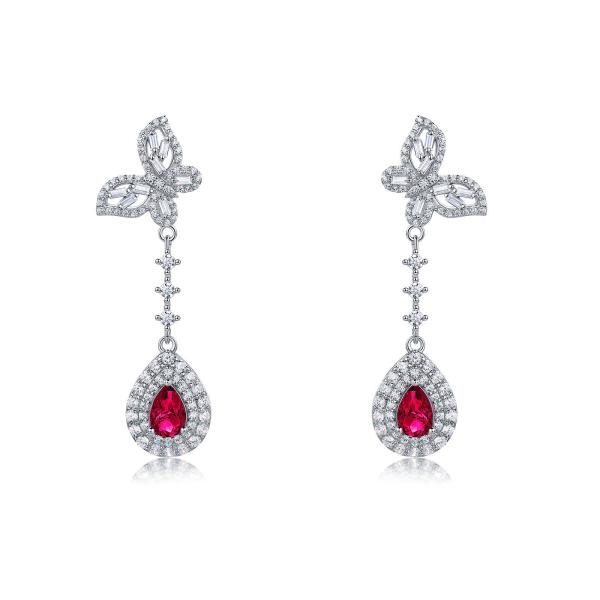 Sterling Silver Butterfly Dangle Earrings