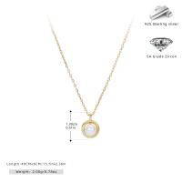 Gold Pearl Pendant Necklace