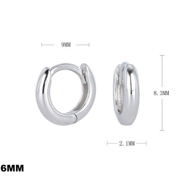 Small Silver Huggie Hoop Earrings