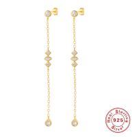 Gold-Plated Geometric Dangle Earrings