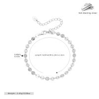 Sterling Silver Disc Chain Bracelet