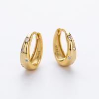 Gold Cubic Zirconia Huggie Earrings