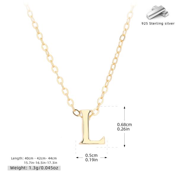 Gold Letter 'L' Pendant Necklace