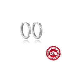 925 Silver Cubic Zirconia Huggie Earrings