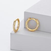 Gold Pavé Huggie Earrings