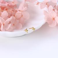 Gold Abstract Stud Earrings