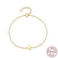 Gold-Tone Star Charm Chain Bracelet