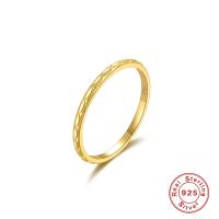 Gold-Yellow Geometric Sterling Silver Band