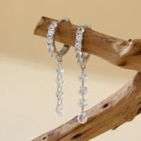 Silver Cubic Zirconia Dangle Earrings