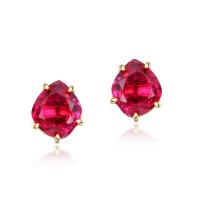 925 Silver Ruby Stud Earrings