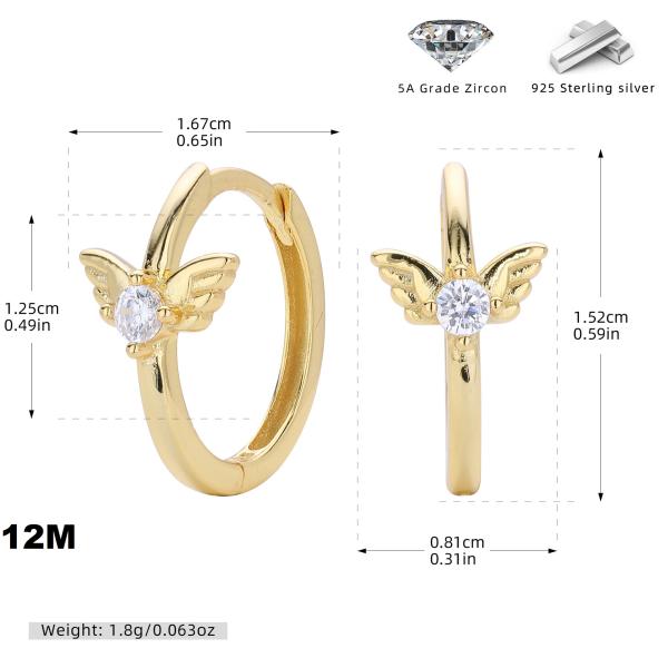Gold Butterfly Huggie Earrings