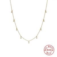 925 Silver Gold-Toned Station Necklace