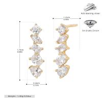 Gold Zirconia Drop Earrings