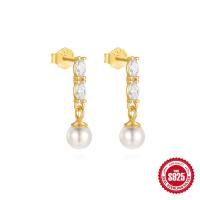 Gold-Plated Freshwater Pearl Drop Earrings