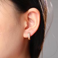 Gold Pavé Huggie Earrings