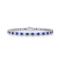 Sterling Silver Sapphire Tennis Bracelet