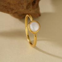Gold Pearl Solitaire Ring