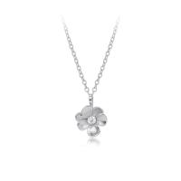 Floral Pendant Silver Necklace