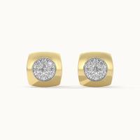 Gold Pavé Diamond Stud Earrings