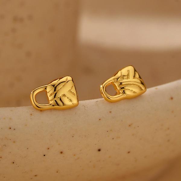 Gold Abstract Stud Earrings