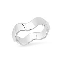 Wavy Silver Band Ring