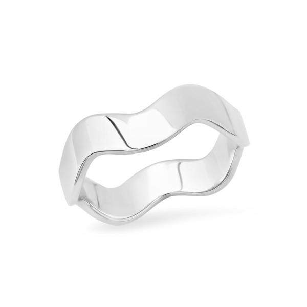 Wavy Silver Band Ring