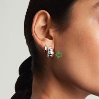 Chunky Silver Huggie Earrings