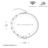 Silver Cubic Zirconia Chain Bracelet