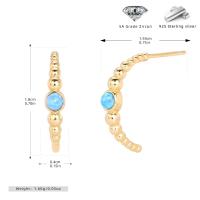 Gold Opal Bezel Hoop Earrings