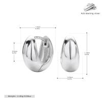 Silver High-Polish Huggie Earrings