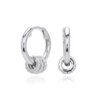 Silver Pavé Small Hoop Earrings