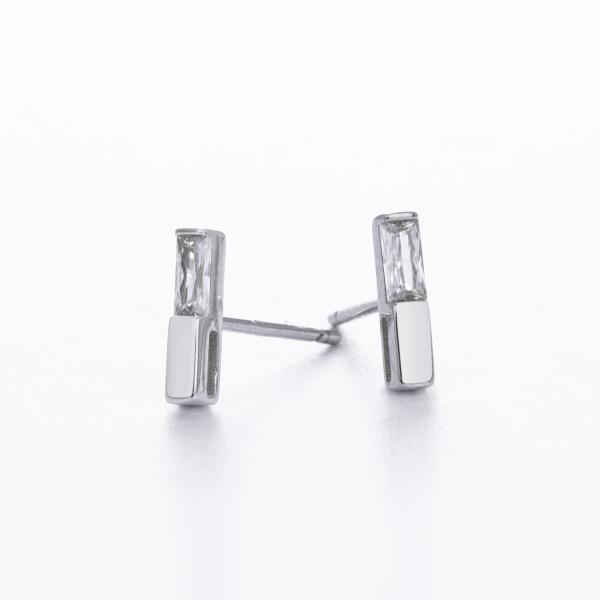 Silver Cubic Zirconia Stud Earrings