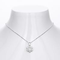 Floral Cubic Zirconia Pendant Necklace