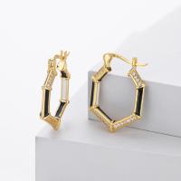 Two-Tone Geometric Hoop Earrings