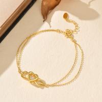 Gold Heart Charm Bracelet
