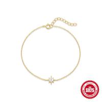 925 Silver Gold Star Chain Bracelet