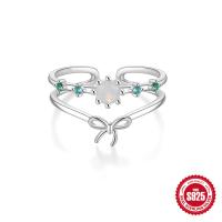 925 Silver Opal Bow Band Ring