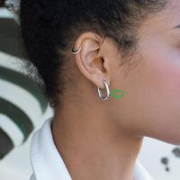 Medium Silver Hoop Earrings