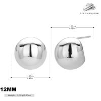 Silver Spherical Stud Earrings