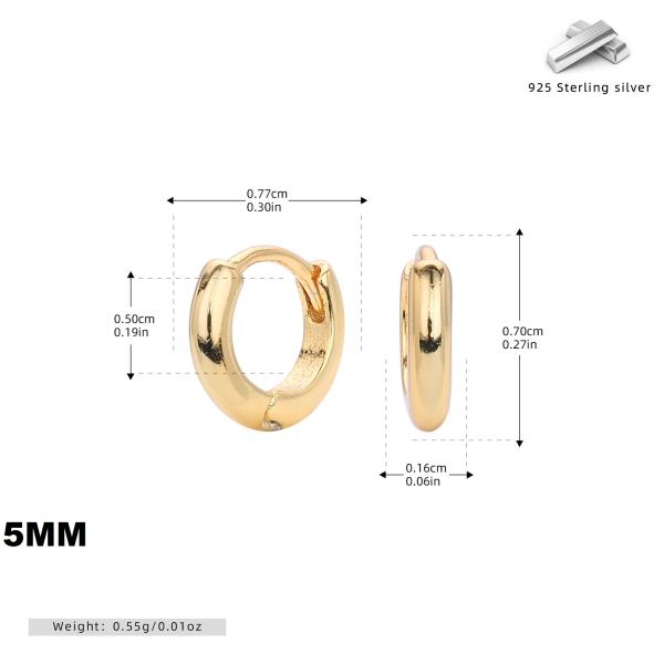 Gold-Plated Minimalist Huggie Earrings