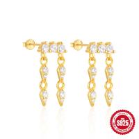 Gold-Plated Geometric Dangle Earrings