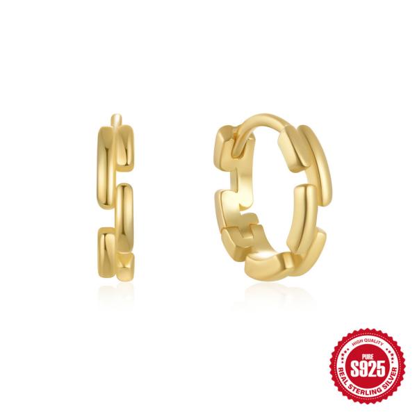 Gold-Plated Geometric Ear Cuff