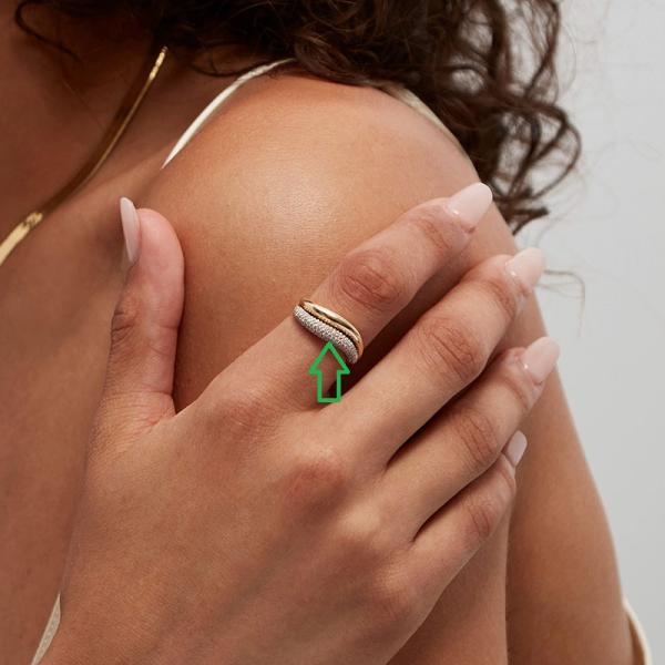 Two-Tone Pavé Band Ring