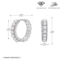 Silver Freshwater Pearl Hoop Earrings