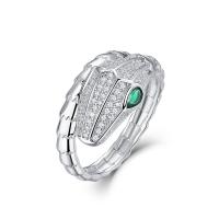Emerald Eye Snake Statement Ring