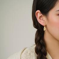 Gold Abstract Dangle Earrings