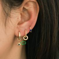 Gold Celestial Sapphire Dangle Earrings