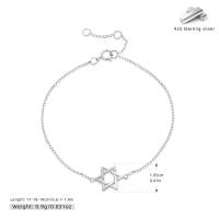 Silver Geometric Star Charm Bracelet