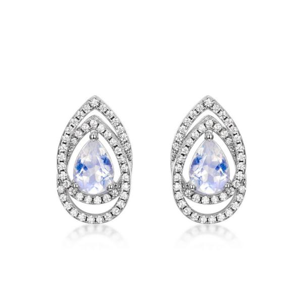 Diamond Halo Stud Earrings